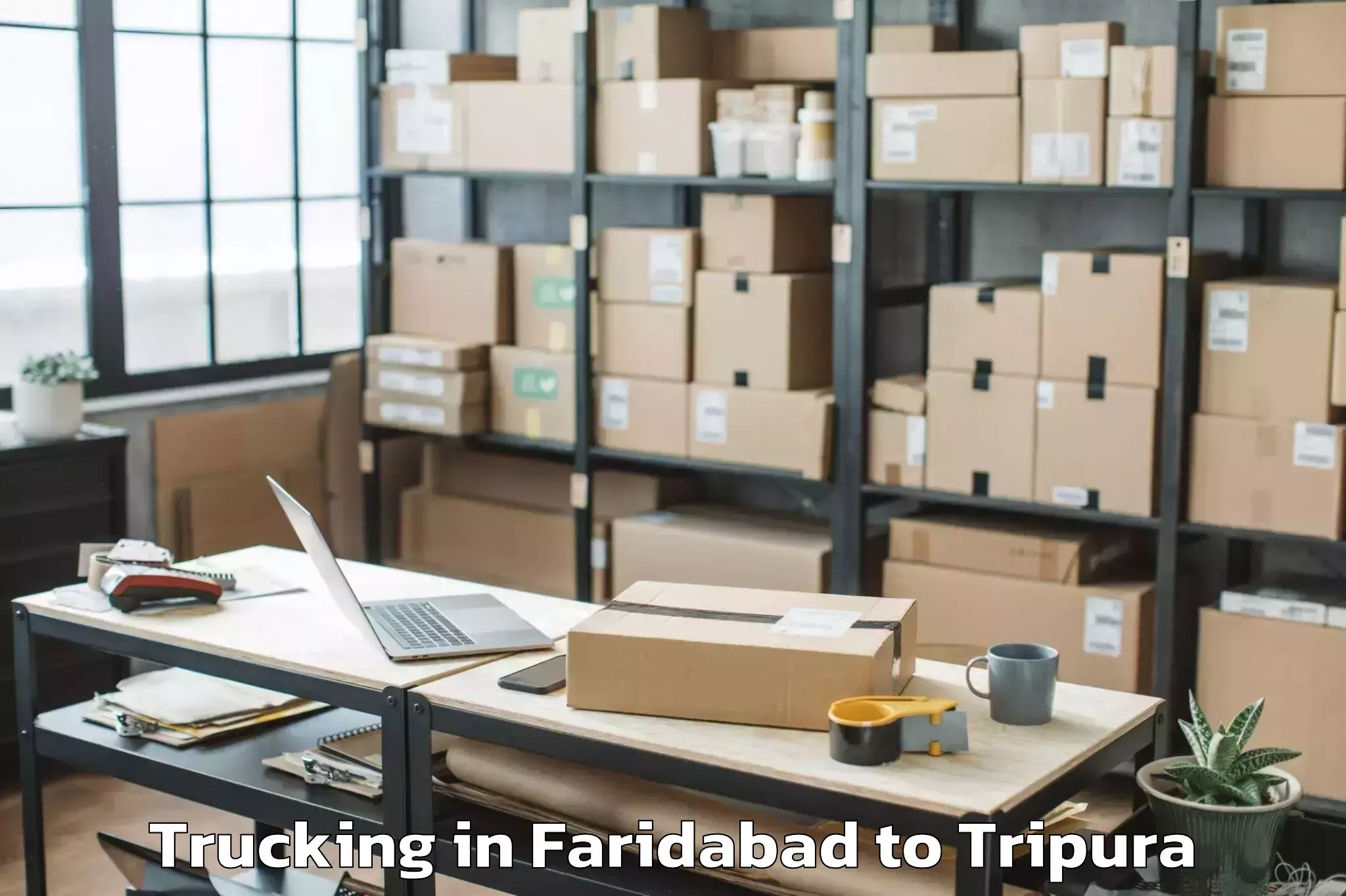 Top Faridabad to Bishalgarh Trucking Available